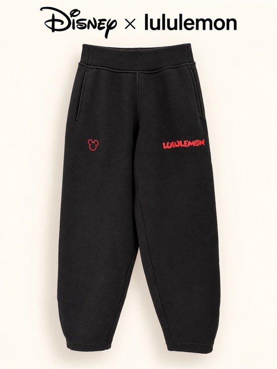 Disney Lululemon Pants - Disney x Lululemon Heavyweight Sweatpants Mickey Mouse Black Track Pants XXXS